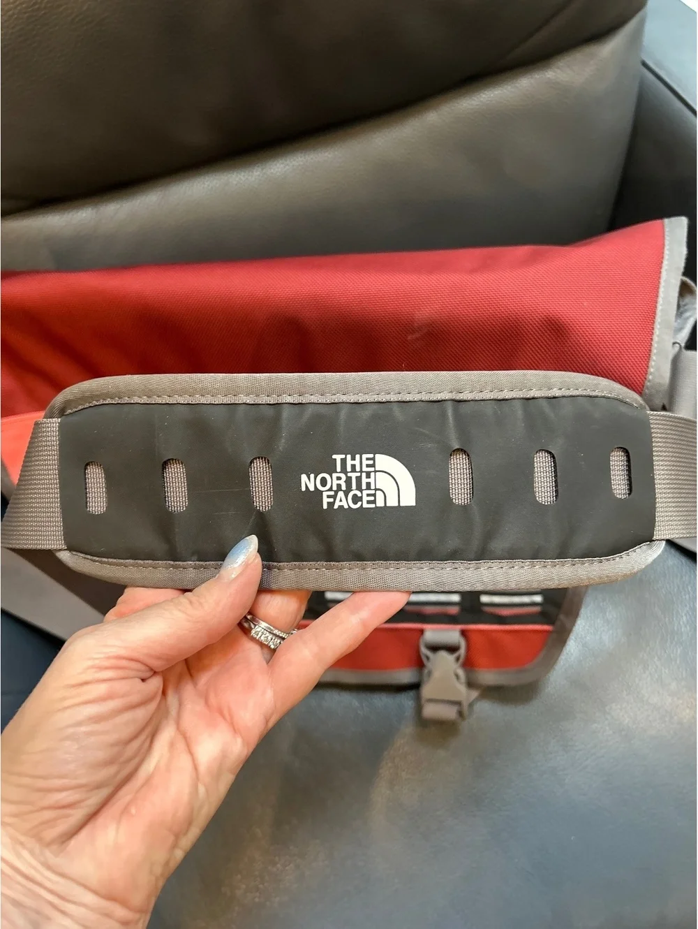 The North Face Red and Gray Messenger Bag